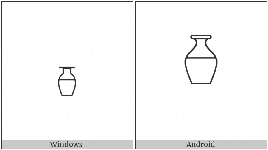 Egyptian Hieroglyph W022 on various operating systems