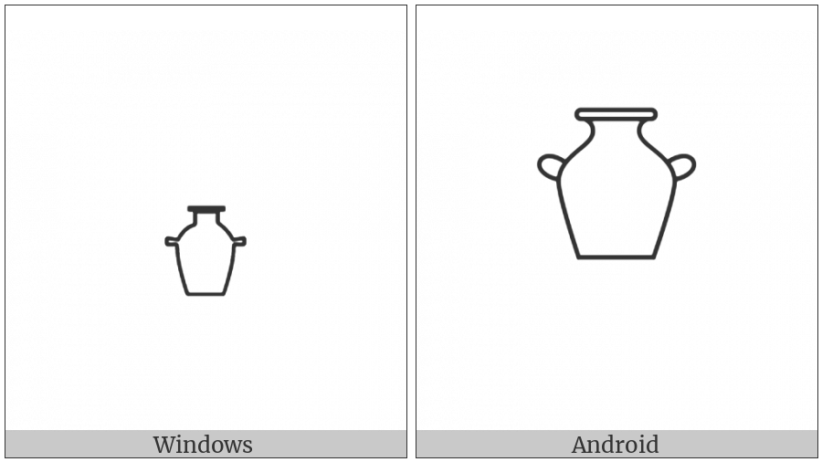 Egyptian Hieroglyph W023 on various operating systems