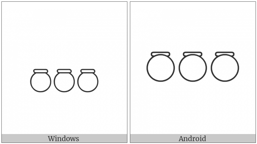 Egyptian Hieroglyph W024A on various operating systems