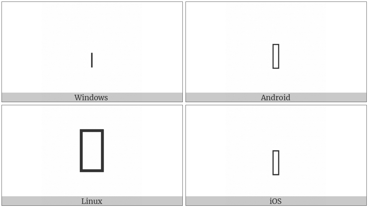 Egyptian Hieroglyph Z001 on various operating systems