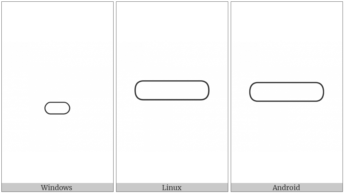 Egyptian Hieroglyph Z008 on various operating systems