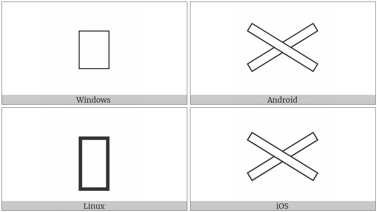 Egyptian Hieroglyph Z010 on various operating systems