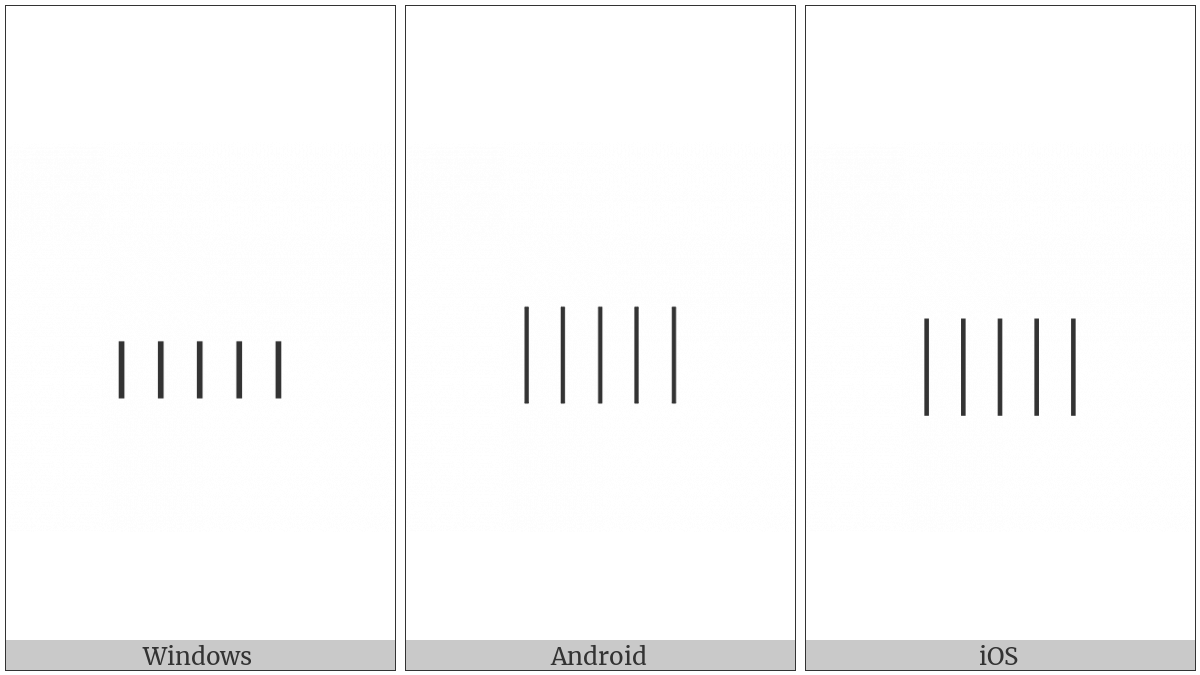 Egyptian Hieroglyph Z015I on various operating systems