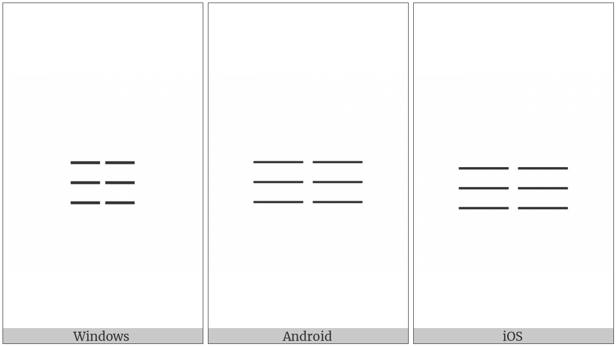 Egyptian Hieroglyph Z016E on various operating systems