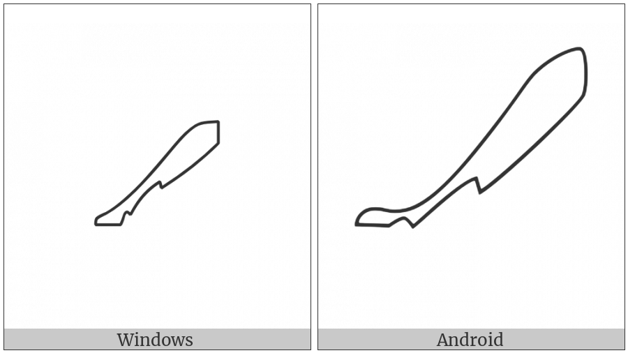 Egyptian Hieroglyph Aa007B on various operating systems