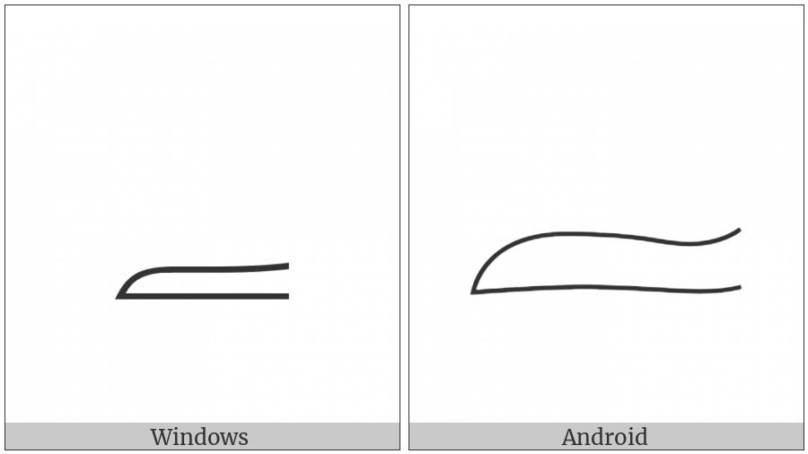 Egyptian Hieroglyph Aa013 on various operating systems