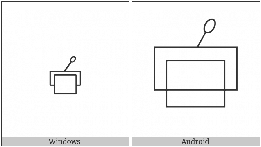 Egyptian Hieroglyph Aa018 on various operating systems