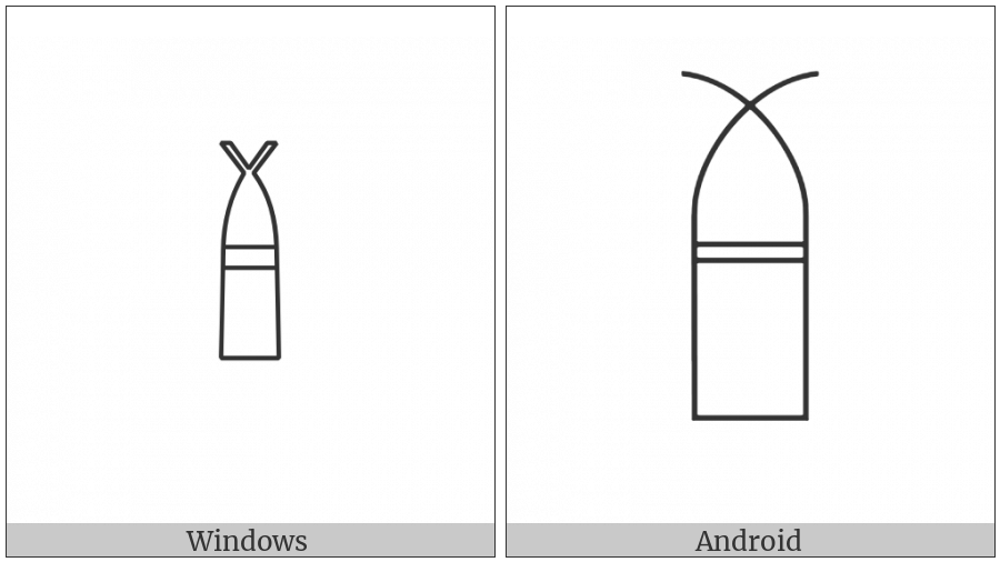 Egyptian Hieroglyph Aa020 on various operating systems