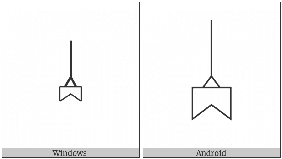 Egyptian Hieroglyph Aa021 on various operating systems