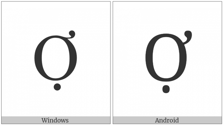 Latin Capital Letter O With Horn And Dot Below on various operating systems