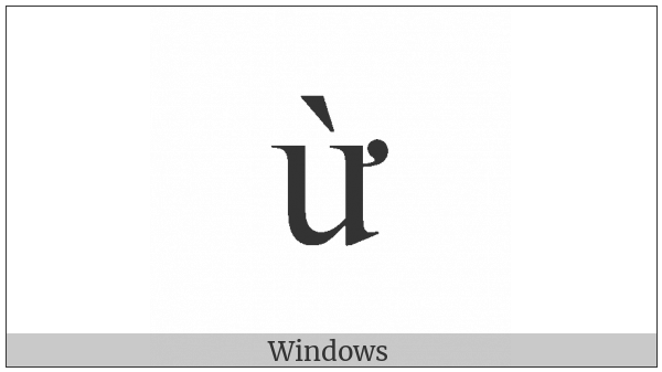 Latin Small Letter U With Horn And Grave on various operating systems