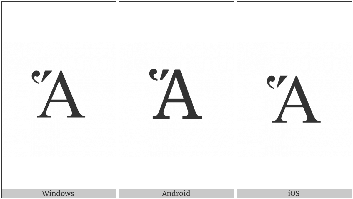 Greek Capital Letter Alpha With Dasia And Oxia on various operating systems