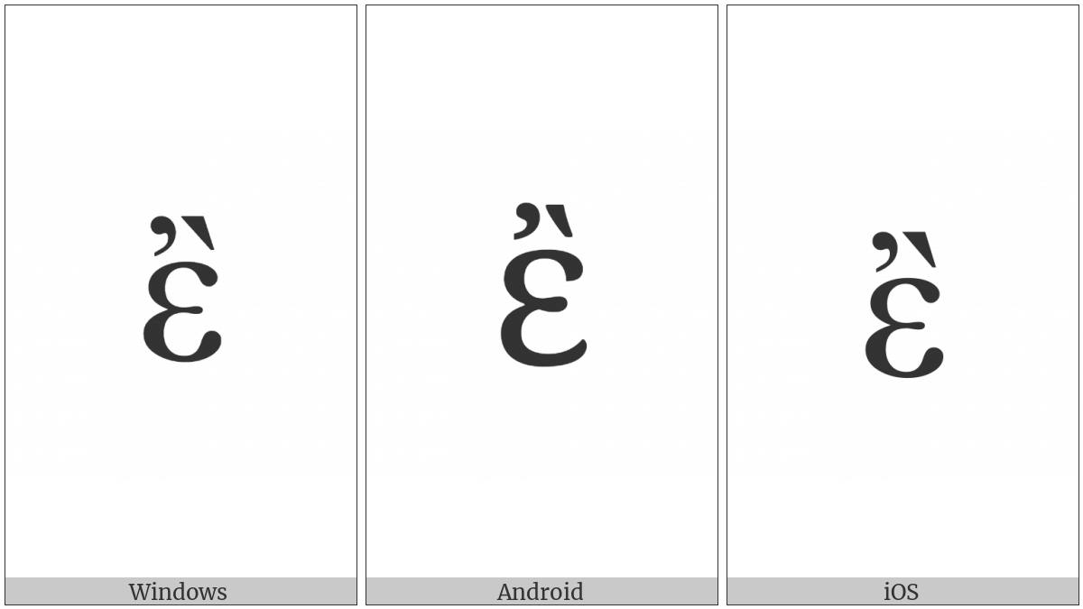 Greek Small Letter Epsilon With Psili And Varia on various operating systems