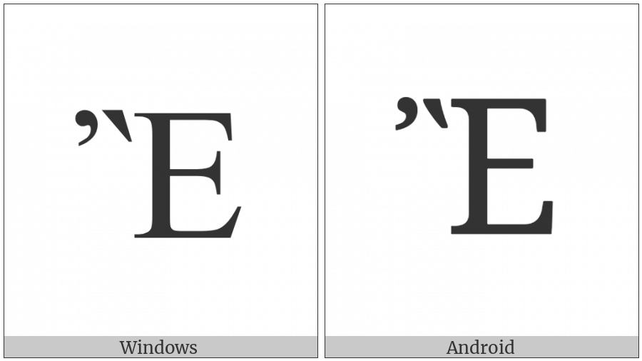 Greek Capital Letter Epsilon With Psili And Varia on various operating systems