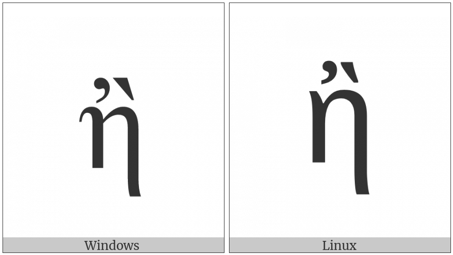 Greek Small Letter Eta With Psili And Varia on various operating systems