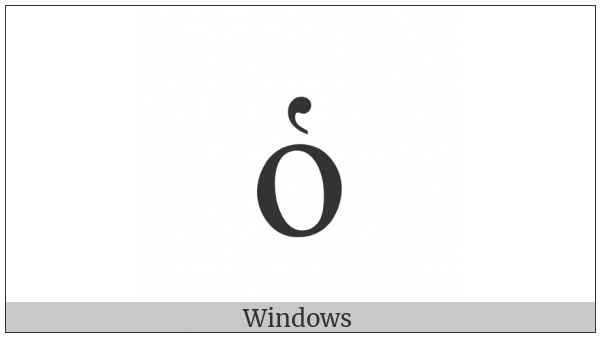 Greek Small Letter Omicron With Dasia on various operating systems