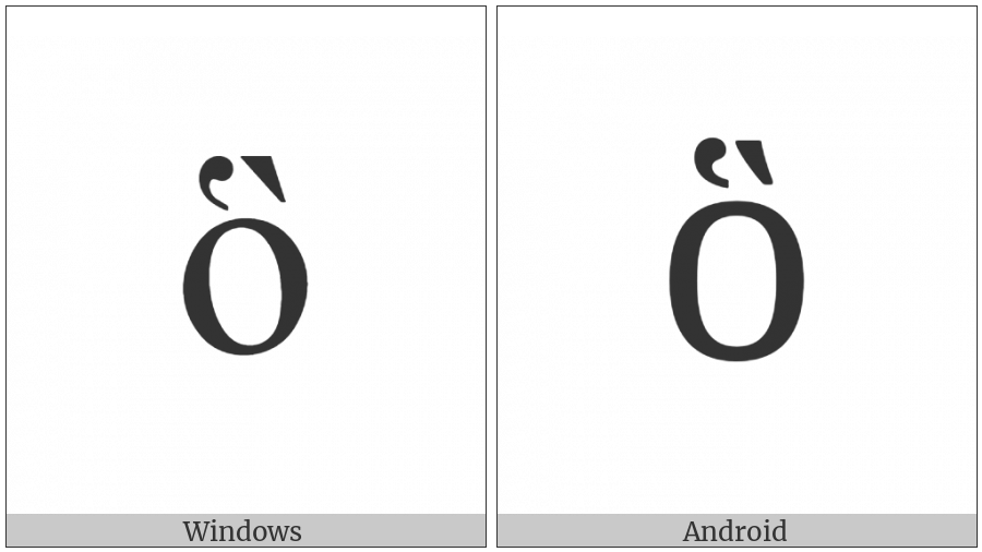 Greek Small Letter Omicron With Dasia And Varia on various operating systems