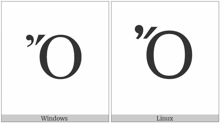 Greek Capital Letter Omicron With Psili And Oxia on various operating systems