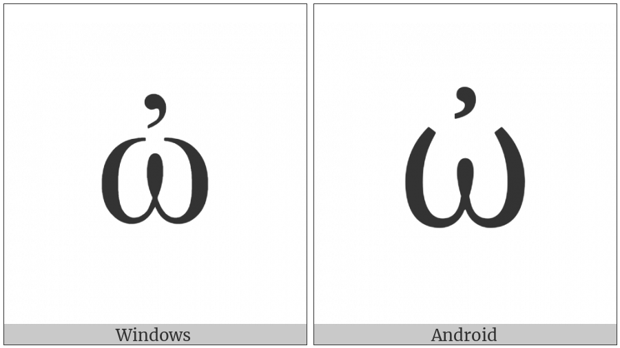 Greek Small Letter Omega With Psili on various operating systems