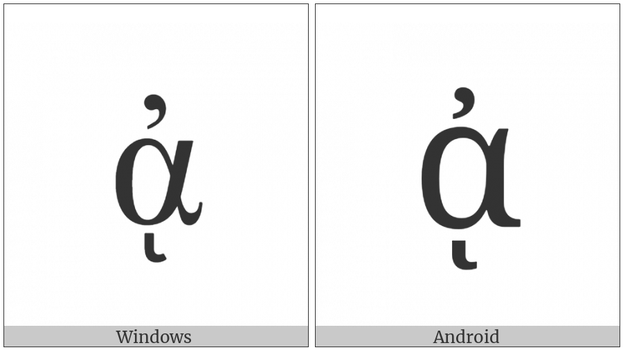 Greek Small Letter Alpha With Psili And Ypogegrammeni on various operating systems