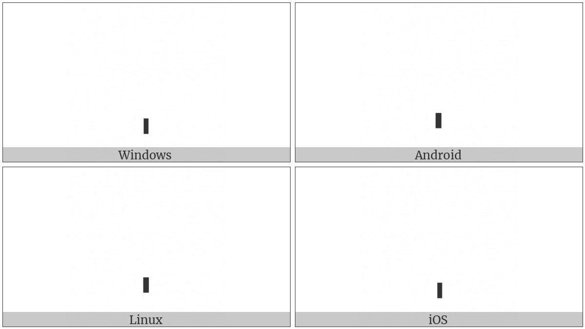 Combining Vertical Line Below on various operating systems