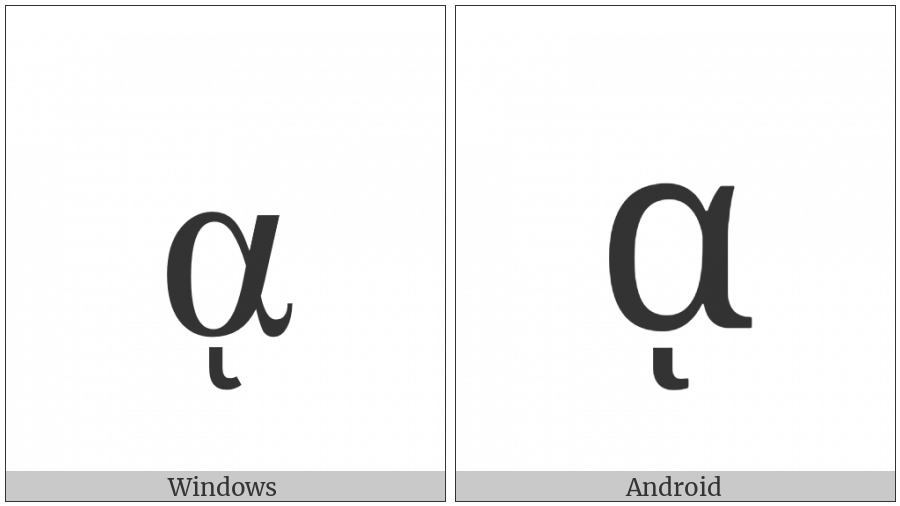 Greek Small Letter Alpha With Ypogegrammeni on various operating systems