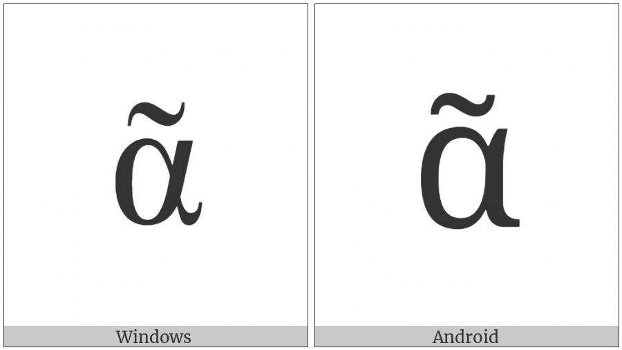 Greek Small Letter Alpha With Perispomeni on various operating systems