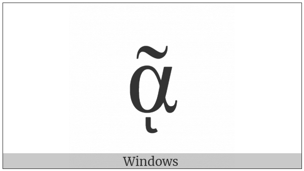 Greek Small Letter Alpha With Perispomeni And Ypogegrammeni on various operating systems