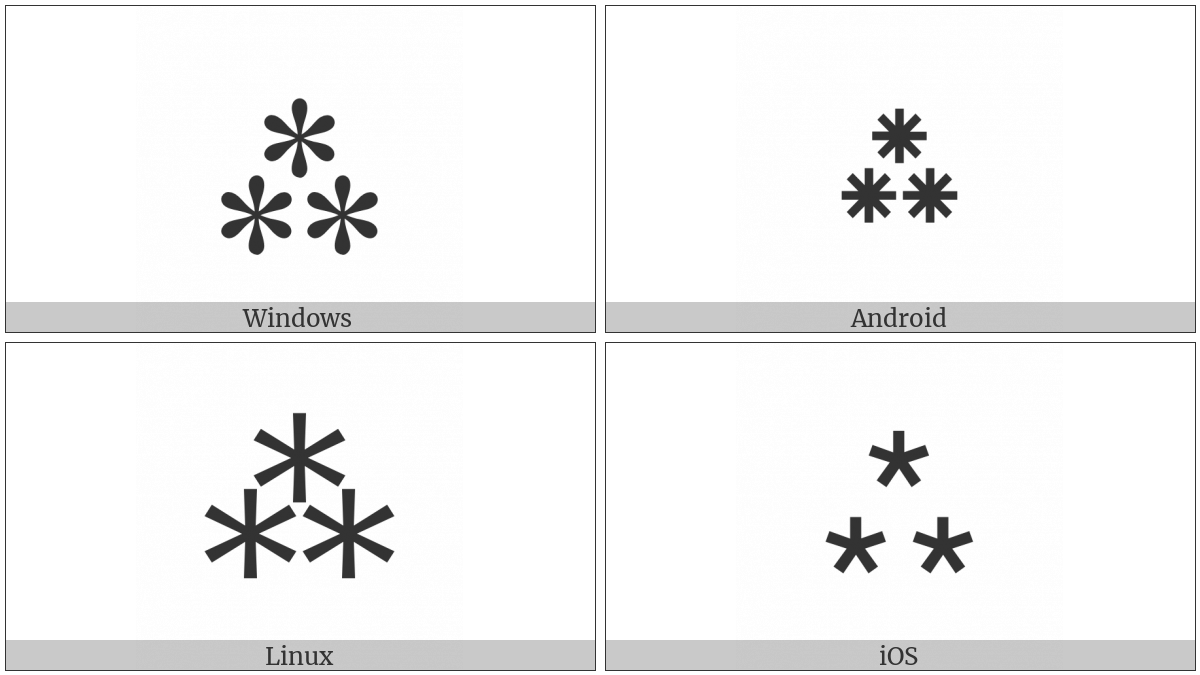 Asterism on various operating systems