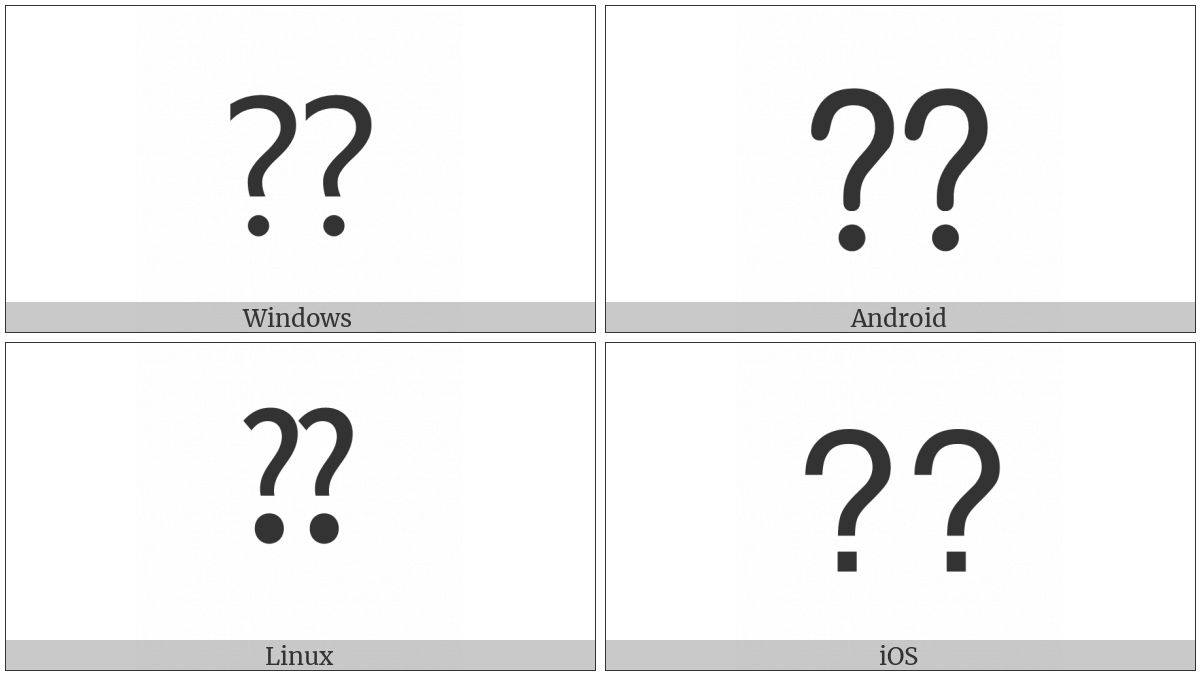 DOUBLE QUESTION MARK UTF 8 Icons