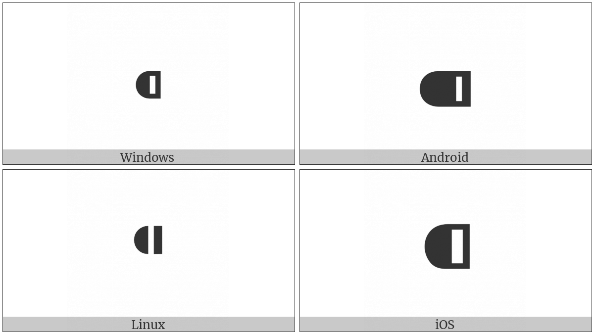 Black Leftwards Bullet on various operating systems