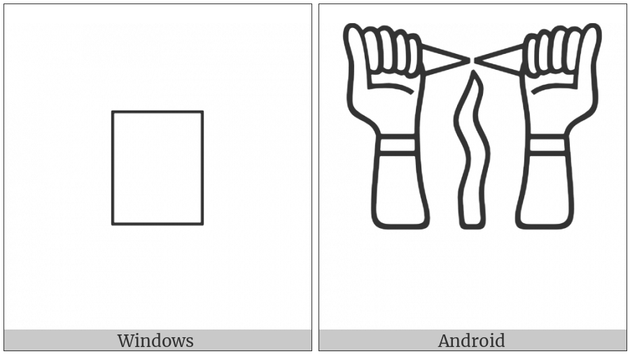 Anatolian Hieroglyph A030 on various operating systems