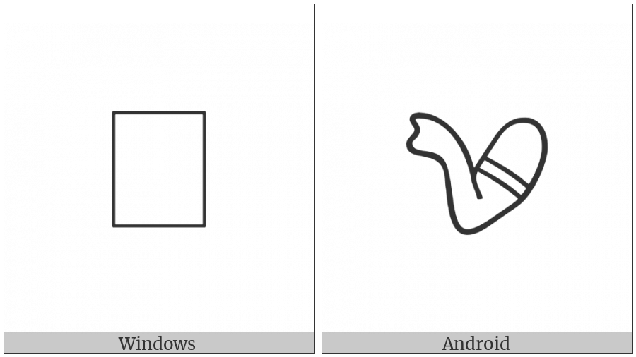 Anatolian Hieroglyph A032 on various operating systems