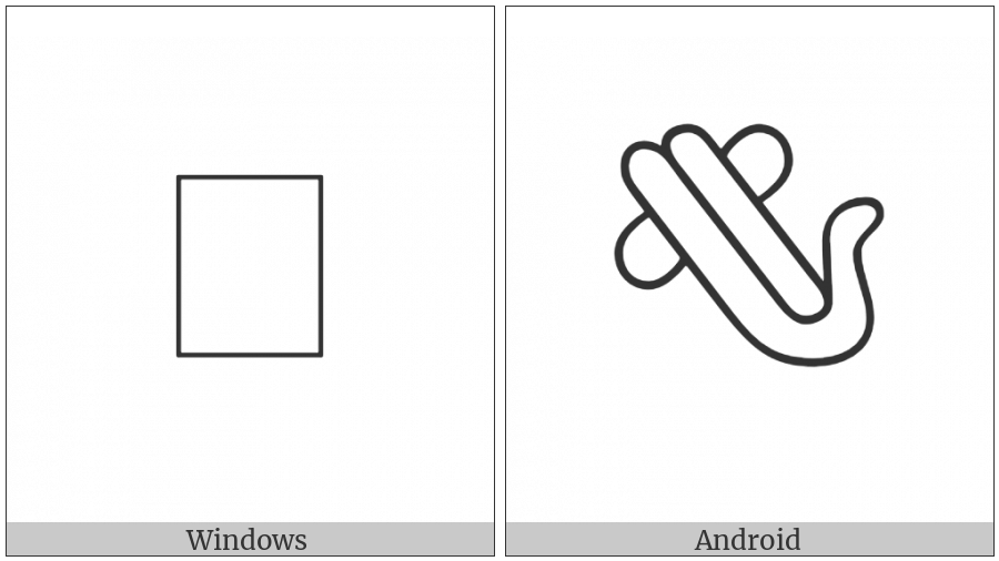 Anatolian Hieroglyph A034 on various operating systems