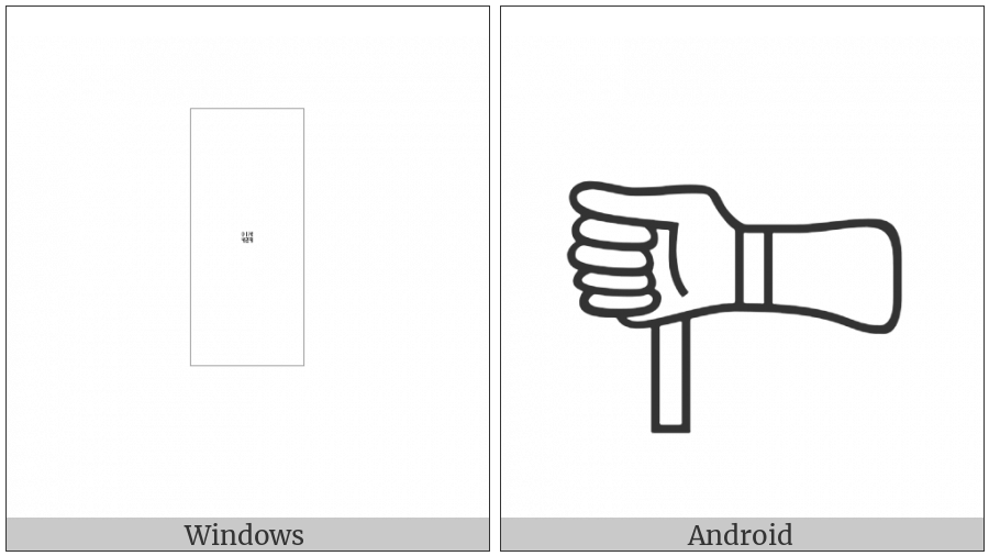 Anatolian Hieroglyph A039A on various operating systems