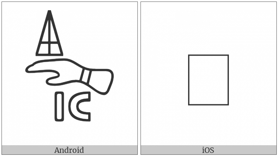 Anatolian Hieroglyph A046 on various operating systems