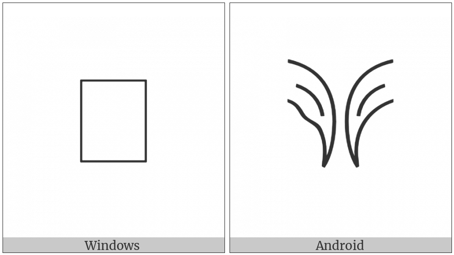 Anatolian Hieroglyph A054 on various operating systems