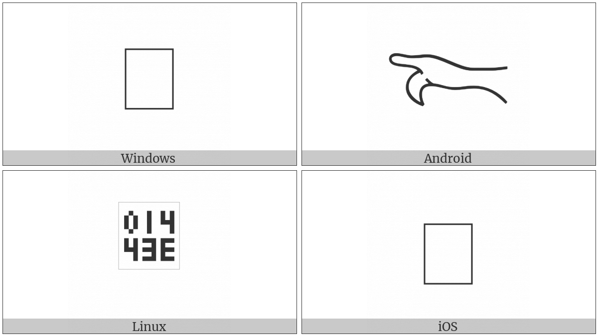 Anatolian Hieroglyph A056 on various operating systems