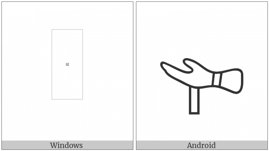 Anatolian Hieroglyph A068 on various operating systems