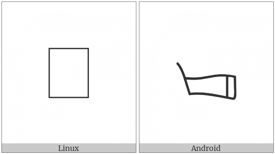 Anatolian Hieroglyph A089 on various operating systems