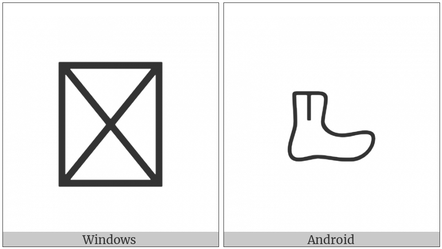 Anatolian Hieroglyph A093 on various operating systems