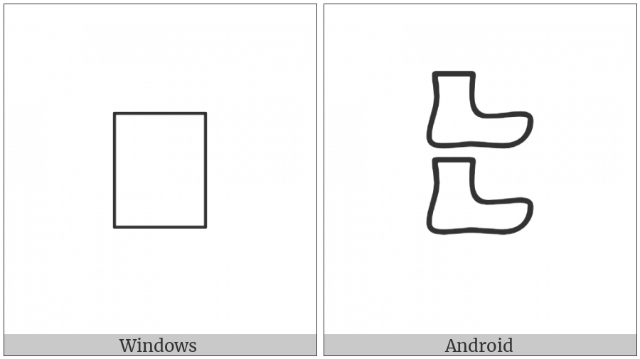 Anatolian Hieroglyph A095 on various operating systems