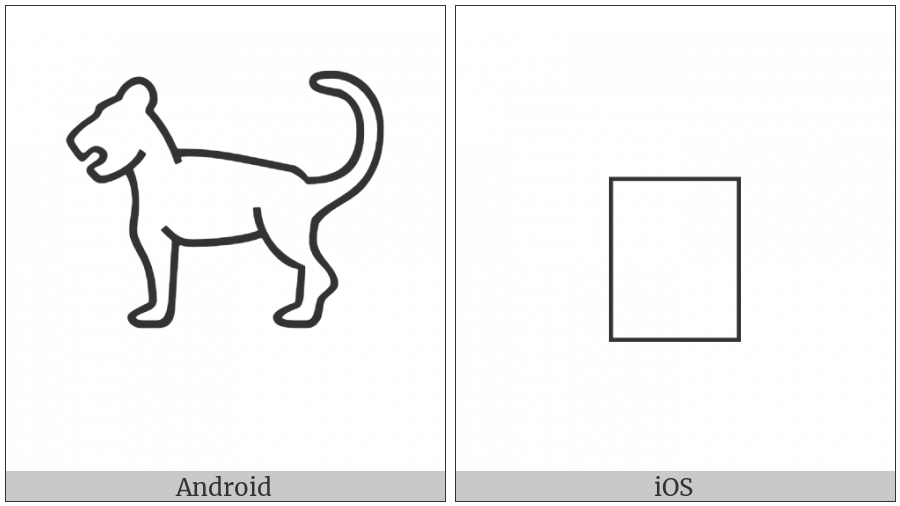 Anatolian Hieroglyph A097A on various operating systems