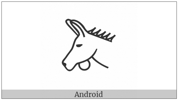 Anatolian Hieroglyph A101 on various operating systems