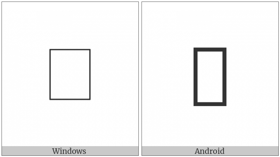 Anatolian Hieroglyph A107 on various operating systems