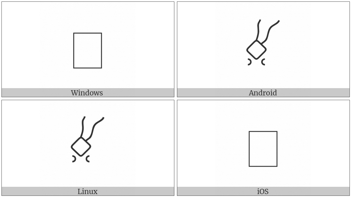 Anatolian Hieroglyph A113 on various operating systems