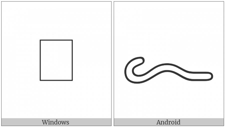 Anatolian Hieroglyph A140 on various operating systems