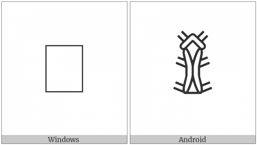 Anatolian Hieroglyph A165 on various operating systems