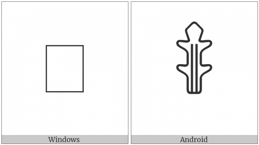 Anatolian Hieroglyph A171 on various operating systems