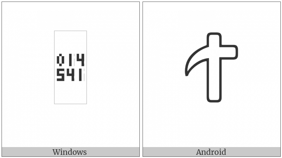 Anatolian Hieroglyph A286 on various operating systems